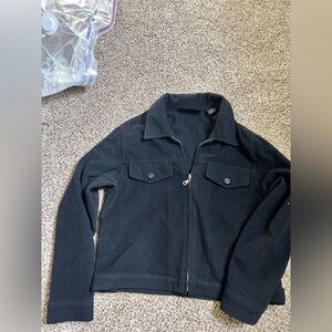 Express Black Wool light coat